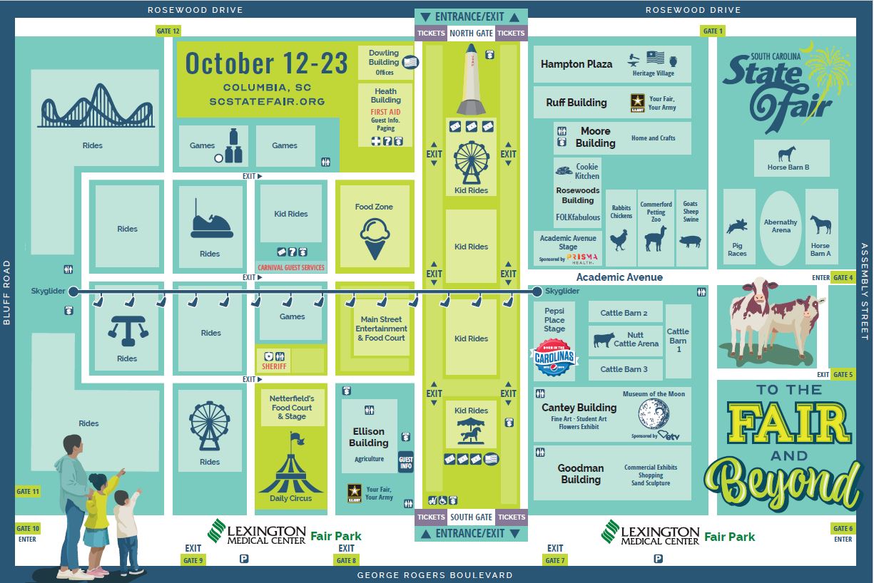 Fairgrounds Map South Carolina State Fair