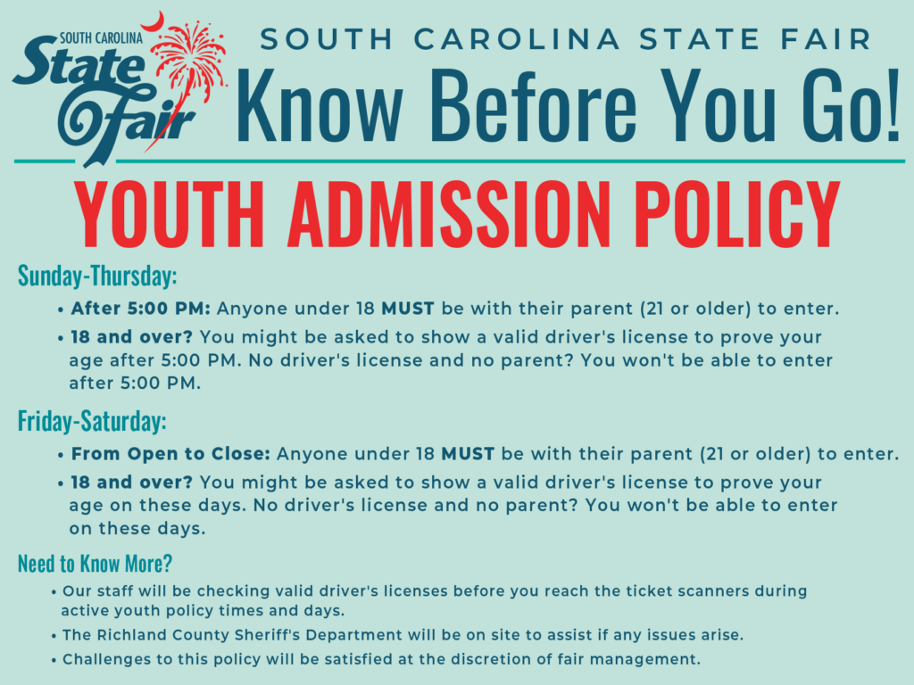 SCSF25 Youth Admission Policy 18x24