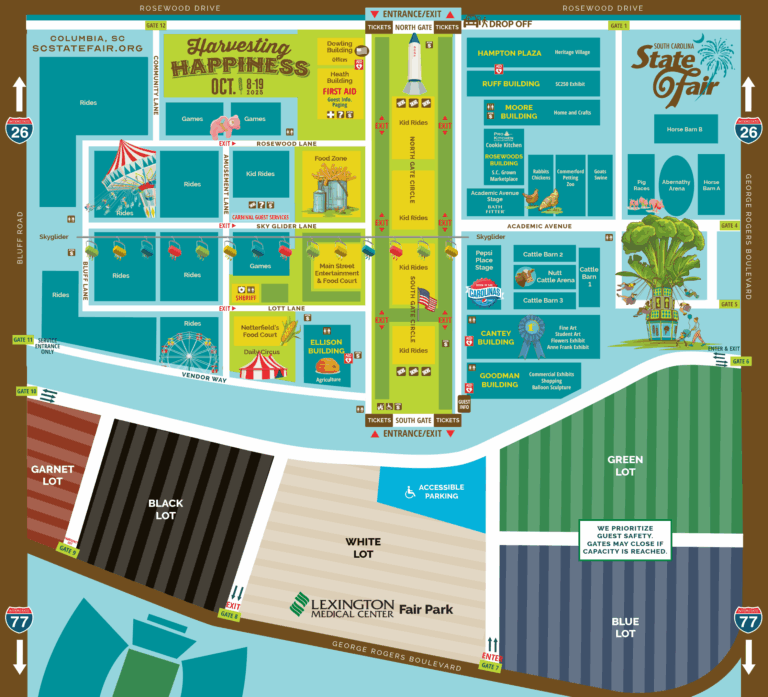 SCSF Fairgrounds Fairpark Map 2025 8525
