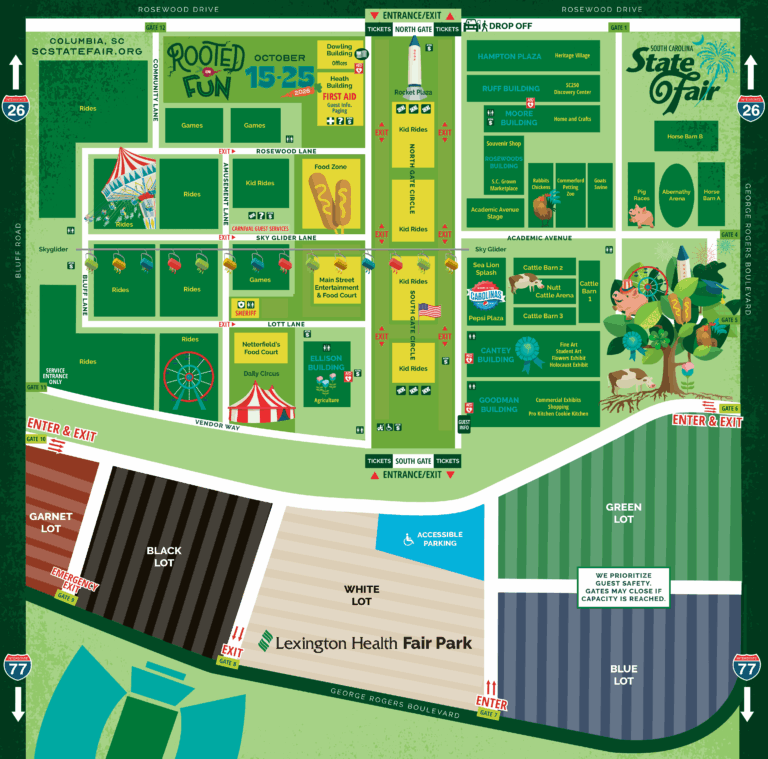 SCSF26 Fairgrounds Fairpark Map
